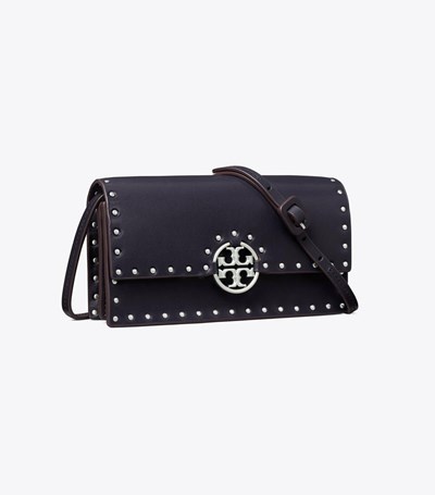 Tory Burch Miller Studded Crossbody Väska Dam Marinblå | XAGWE-2678