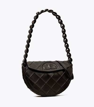 Tory Burch Mini Fleming Soft Crossbody Väska Dam Svarta | HVXJF-1673