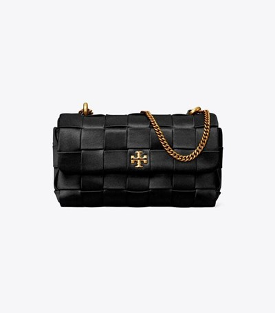 Tory Burch Mini Kira Woven Flap Crossbody Väska Dam Svarta | ZOIJT-1704