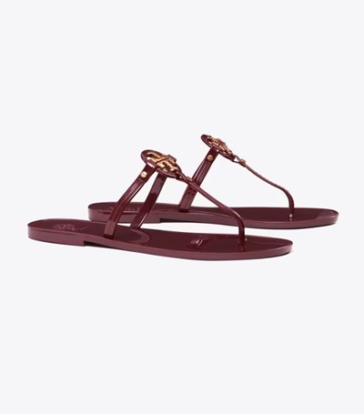 Tory Burch Mini Miller Jelly String Sandal Sandaler Dam Vinröda | VTMDF-2856