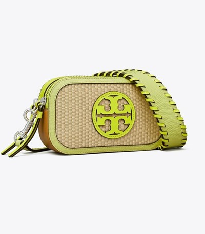 Tory Burch Mini Miller Raffia Crossbody Väska Dam Beige Olika Färger | JGFVM-6240