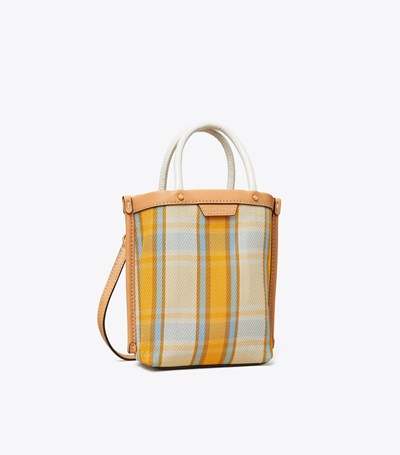 Tory Burch Mini Perry Mesh Toteväska Dam Gula Beige | UAIXT-2305