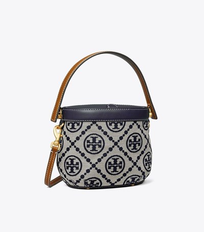 Tory Burch Mini T Monogram Crossbody Väska Dam Marinblå | JFPCU-0769