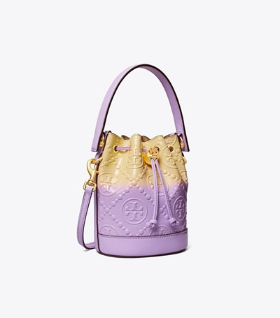 Tory Burch Mini T Monogram Dip-dye Bucket Bag Dam Lavendel | VXBOA-8625
