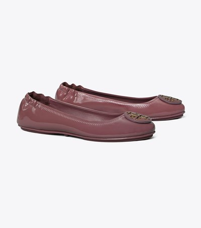 Tory Burch Minnie Travel Ballerina Dam Vinröda | BDWKZ-0625