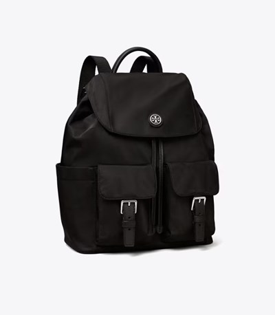 Tory Burch Nylon Flap Ryggsäck Dam Svarta | PMDTB-2397