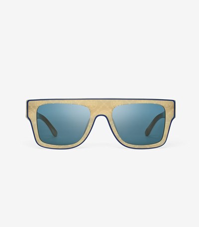 Tory Burch Oversized Geometric Solglasögon Dam Marinblå | FQVKR-4601