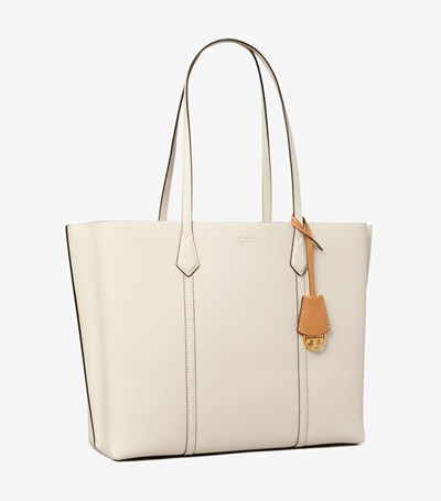 Tory Burch Perry Triple-compartment Toteväska Dam Vita | ZHCXW-9348