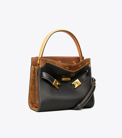 Tory Burch Petite Lee Radziwill Crossbody Väska Dam Svarta | LRUXZ-2567