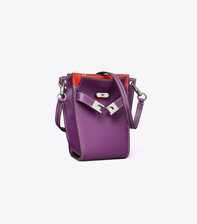 Tory Burch Petite Lee Radziwill Double Bucket Bag Dam Lila | QCJUM-0873