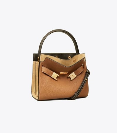 Tory Burch Petite Lee Radziwill Pebbled Crossbody Väska Dam Bruna | QLNHB-6459