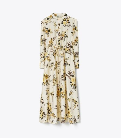 Tory Burch Printed Silk Klänning Dam Olika Färger | SAVRL-0518