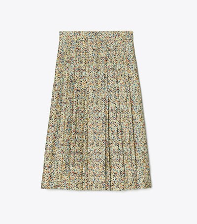 Tory Burch Printed Silk Plisserad Kjolar Dam Olika Färger | WMHPO-9162