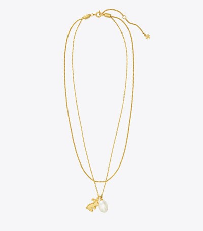 Tory Burch Rabbit Double-strand Halsband Dam Guld | ADEKR-8064