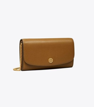 Tory Burch Robinson Chain Crossbody Väska Dam Bruna | ETRKN-6024