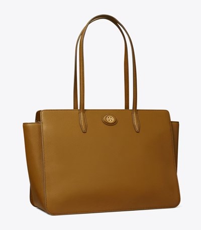Tory Burch Robinson Pebbled Handväska Dam Bruna | ITOJS-8460