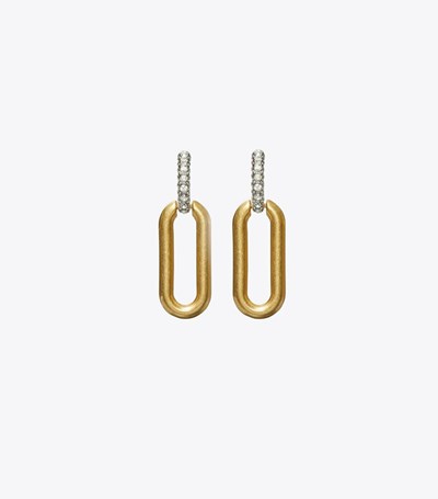 Tory Burch Roxanne Link Örhängen Dam Blå Grå Guld | IUQOZ-1380
