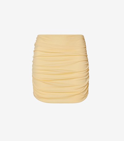 Tory Burch Ruched Mini Kjolar Dam Gula | JDYEW-9608