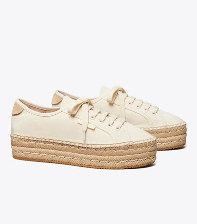 Tory Burch Seaside Oxford Espadrille Dam Grädde | HDASG-7245