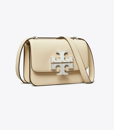 Tory Burch Small Eleanor Pebbled Axelväska Dam Grädde | FQEUG-9038