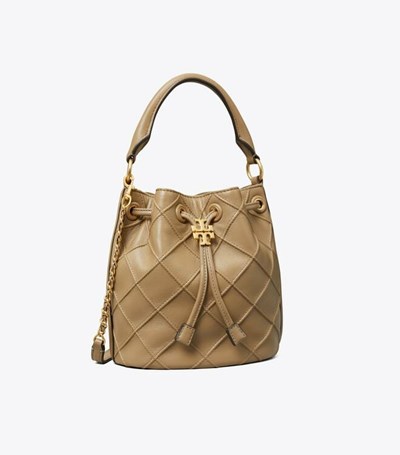 Tory Burch Small Fleming Soft Bucket Bag Dam Bruna | XBMFU-3816