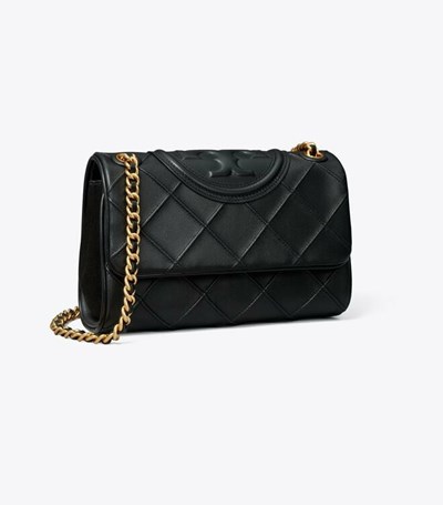 Tory Burch Small Fleming Soft Convertible Axelväska Dam Svarta | CYALN-5426