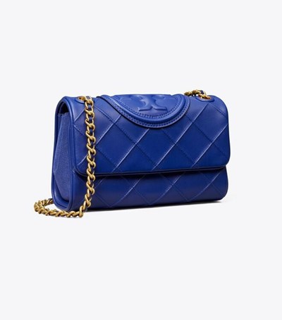 Tory Burch Small Fleming Soft Convertible Axelväska Dam Marinblå | ORYJX-3419