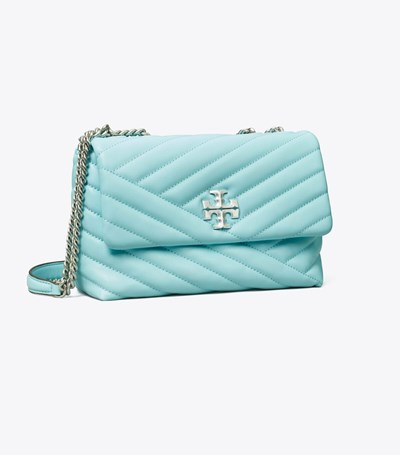 Tory Burch Small Kira Chevron Convertible Axelväska Dam Ljusblå | CGVEX-5490