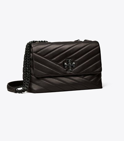 Tory Burch Small Kira Chevron Convertible Axelväska Dam Svarta | EQCPS-3147