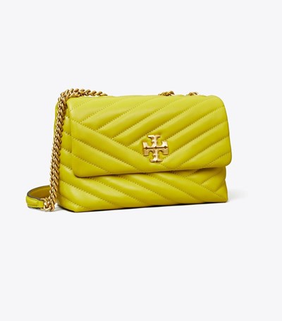 Tory Burch Small Kira Chevron Convertible Axelväska Dam Gula | UFLZE-8062