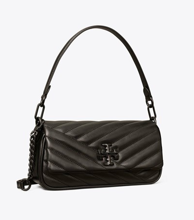 Tory Burch Small Kira Chevron Flap Axelväska Dam Svarta | LJGSN-0564