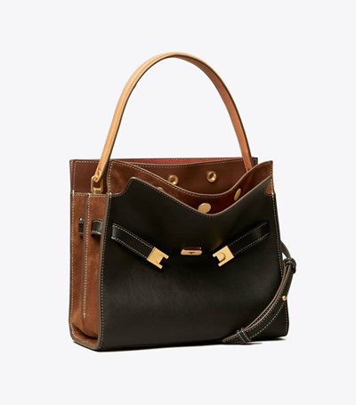 Tory Burch Small Lee Radziwill Satchel Väska Dam Svarta | JVPZL-1372