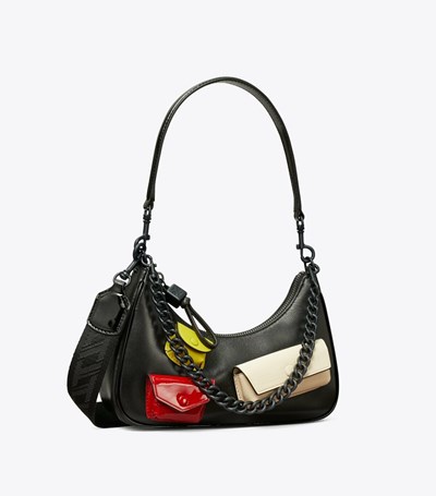 Tory Burch Small Mercer Multi Pocket Axelväska Dam Svarta | YDQKG-3498