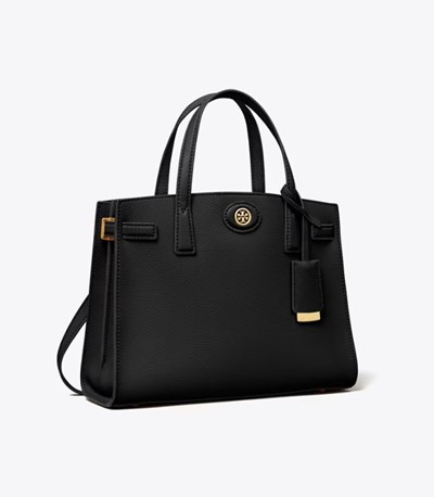 Tory Burch Small Robinson Handväska Dam Svarta | JRTBS-7358