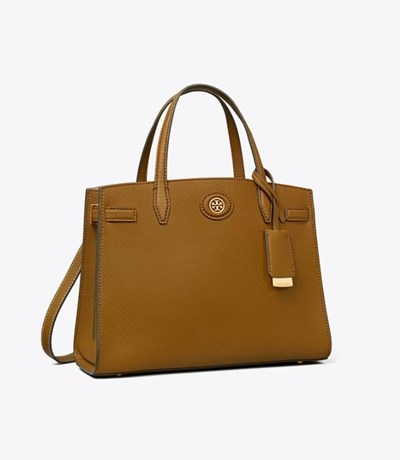 Tory Burch Small Robinson Handväska Dam Bruna | VMROW-3946
