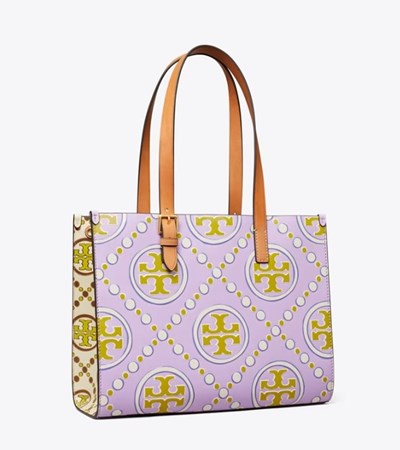 Tory Burch Small T Monogram Contrast Embossed Handväska Dam Lila | FNAOT-4615