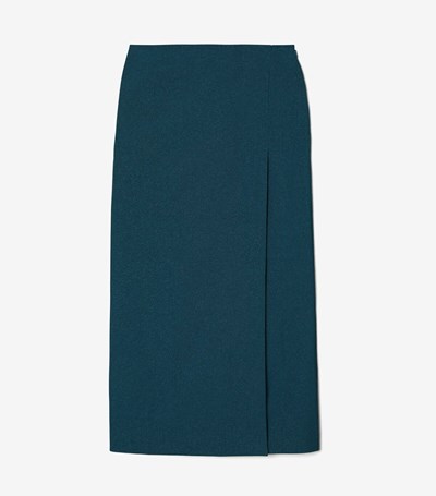 Tory Burch Stretch Faille Wrap Kjolar Dam Blå | KJGMT-8245