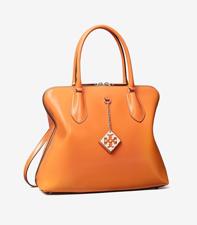 Tory Burch Swing Satchel Toteväska Dam Orange | EJTVB-4701