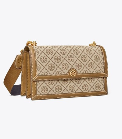 Tory Burch T Monogram Axelväska Dam Beige | UYXEW-4213