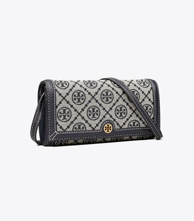 Tory Burch T Monogram Crossbody Väska Dam Marinblå | BCSWD-4205
