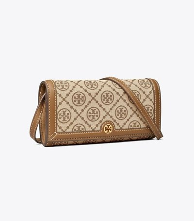 Tory Burch T Monogram Crossbody Väska Dam Beige | DUACZ-9352