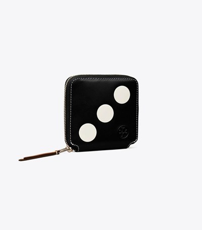 Tory Burch T Monogram Domino Bi-fold Plånbok Dam Svarta | SUALM-7148