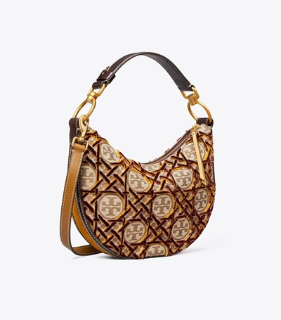 Tory Burch T Monogram Fil Coupé Mini Axelväska Dam Bruna | QBKHD-6491
