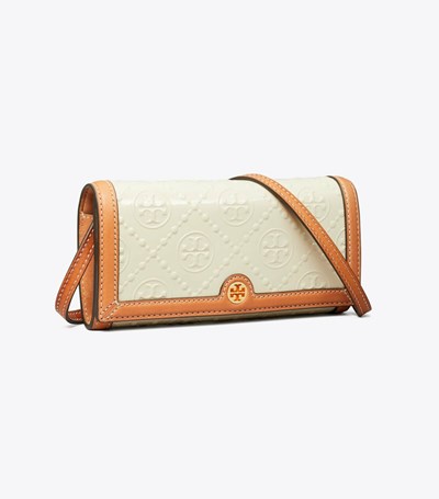 Tory Burch T Monogram Lack Chain Crossbody Väska Dam Khaki | UVXWN-2749