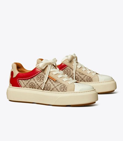 Tory Burch T Monogram Ladybug Sneakers Dam Beige | HKLUE-5308