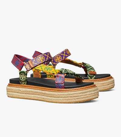Tory Burch T Monogram Rope Sport Sandaler Dam Olika Färger | LXIJC-7468