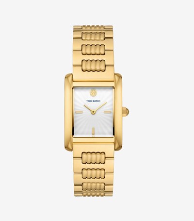 Tory Burch The Eleanor Stainless Steel 24mm Klocka Dam Guld | HBOQY-8190