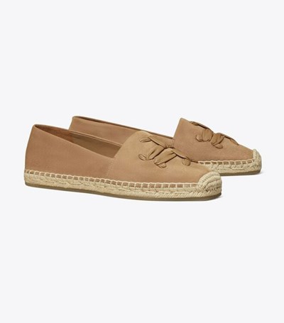 Tory Burch Woven Double T Aline Espadrille Dam Khaki | KRJOW-7250